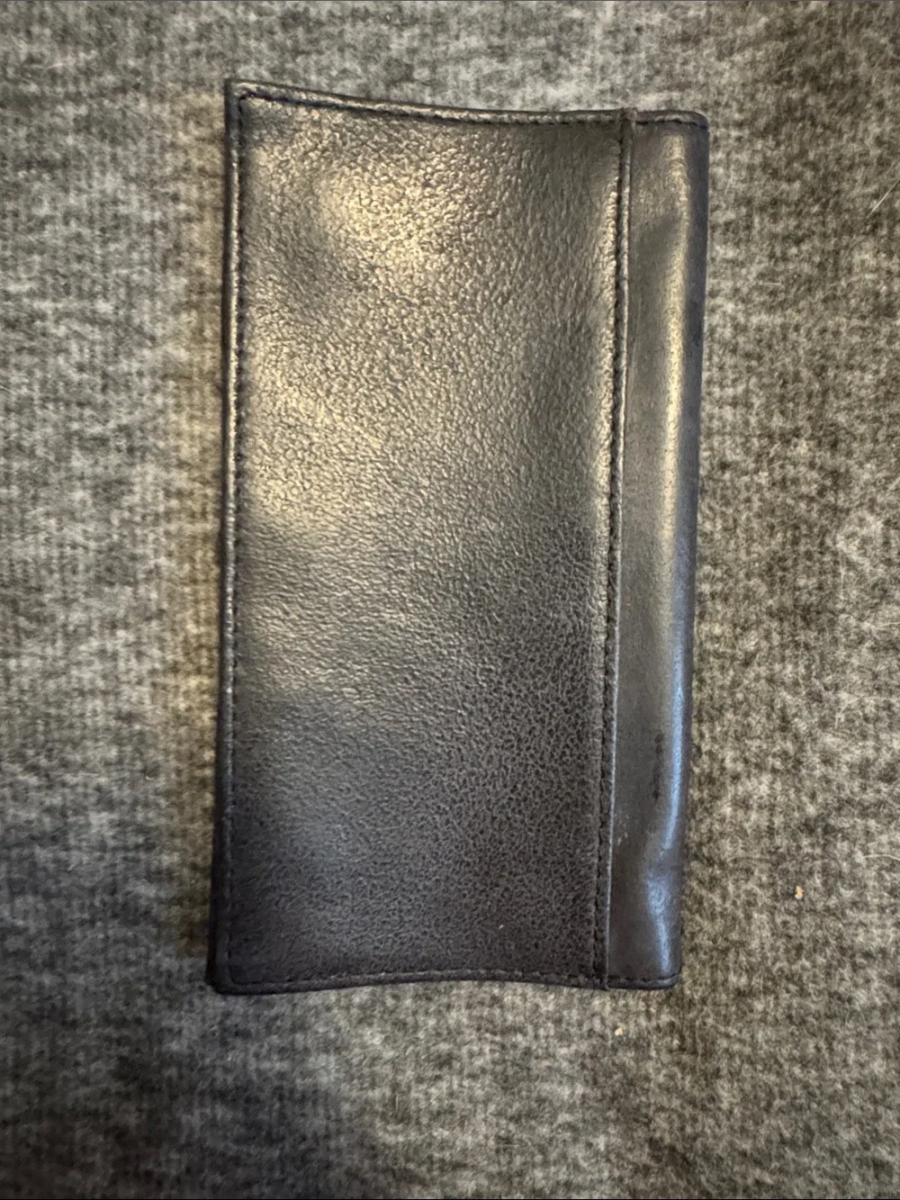 Nocona Black Leather Western Bifold Wallet Cowhide Accent and Silver NWT